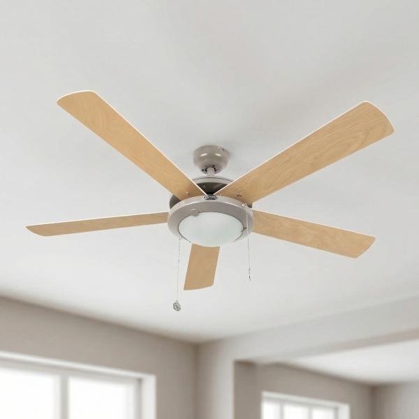 VENTILADOR DE TECHO COMET 52" ESTAÑO CEPILLADO