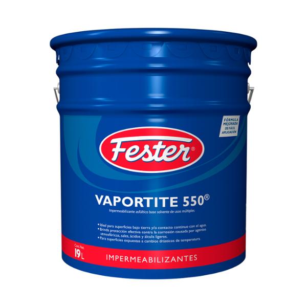 IMPERMEABILIZANTE ASFÁLTICO VAPORTITE 550 5 AÑOS NEGRO 19 L