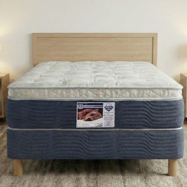 COLCHÓN KING SIZE WELLNESS EURO PILLOW TOP DE RESORTES MEDIA HIPOALERGÉNICO 33 CM