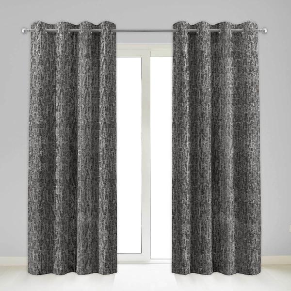 CORTINA JACQUARD BILLIE GRIS 134 X 213 CM