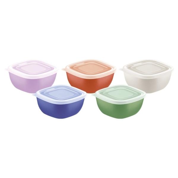 Juego de 5 Recipientes Tramontina con Tapa (300ml)