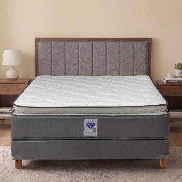 COLCHÓN QUEEN SIZE ONIX PILLOW TOP DE RESORTES MEDIO HIPOALERGÉNICO DE 49 CM
