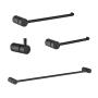 SET DE ACCESORIOS PARA BAÑO 4 PIEZAS OTARA NEGRO