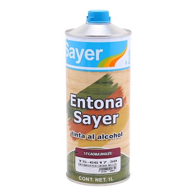 TINTA PARA MADERA AL ALCOHOL MATE INTERIOR COLOR TRASLÚCIDO 1 L