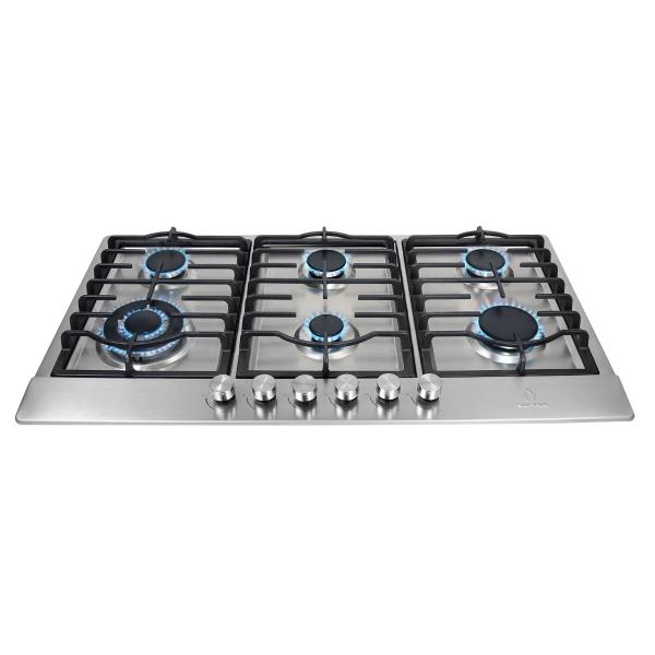 PARRILLA GAS 90 CM EMPOTRABLE GRIS