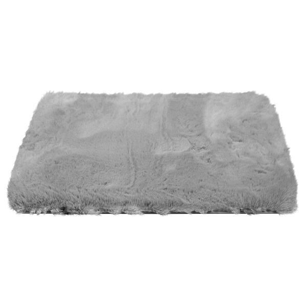 TAPETE PARA SALA POLIÉSTER 50 X 80 CM GRIS ANTIDESLIZANTE