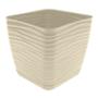 MACETA DE POLIPROPILENO CUADRADA MEDIANA CREMA 23 CM PARA INTERIOR Y EXTERIOR