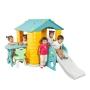Casita de Juegos Infantil con Resbaladilla y Mesa de Picnic para Exterior