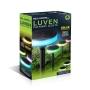 LUZ SOLAR PARA JARDÍN TIPO ESTACA CON ENCENDIDO AUTOMÁTICO 31.5 CM NEGRO 4 PIEZAS