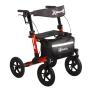 Andadera Xtreme Rollator de Aluminio, Plegado Rápido, Reflector de Seguridad Naranja Cadmio