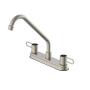 LLAVE PARA FREGADERO DUOMANDO NÍQUEL CEPILLADO CUELLO GIRATORIO 8" ANTIGOTEO