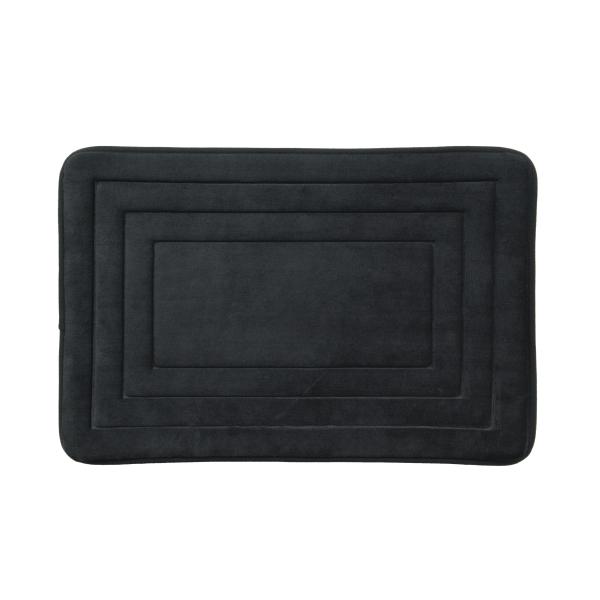 TAPETE PARA BAÑO POLIÉSTER 40X60 CM NEGRO SUAVIDAD