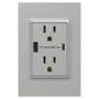 TOMA CORRIENTE DUPLEX US 2P+T 15A+2 USB A+C COLOR ALUMINIO