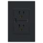 TOMA CORRIENTE DUPLEX US 2P+T 15A+2 USB A+C NEGRO