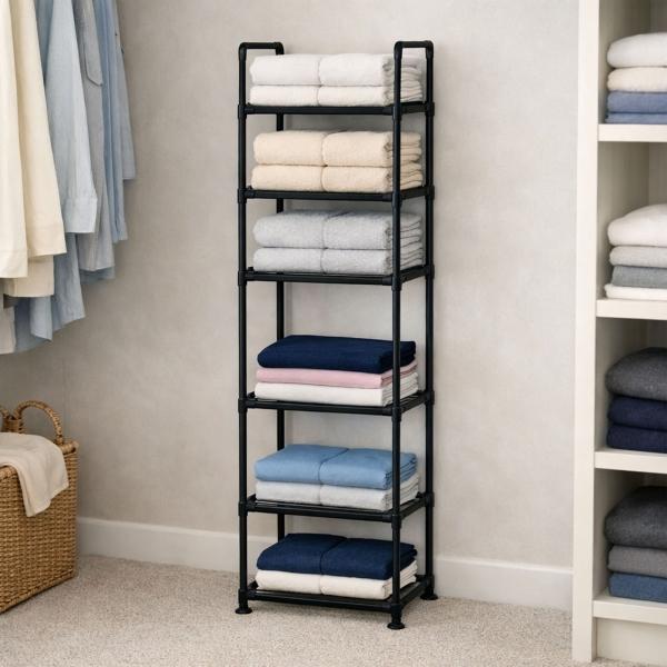 ESTANTE METAL 6 NIVELES 24 KG DE CARGA 41 X 33 X 164 CM MULTIFUNCIÓNAL