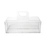 CANASTA ORGANIZADORA PLÁSTICO CON ASA 35.5 X 22.5 X 19 CM TRANSPARENTE