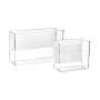 SET 2 GAVETAS ORGANIZADORAS CON IMAN 28 X 9 X 16 CM PET Y METAL TRANSPARENTE
