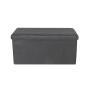 CUBO ORGANIZADOR OTTOMAN DOBLE 76 X 38 X 35 CM POLIÉSTER MDF GRIS