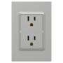 TOMA CORRIENTE DUPLEX US 2P+T 15A 127V COLOR ALUMINIO