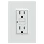TOMA CORRIENTE DUPLEX US 2P+T 15A 127V GFCI PLACA COLOR BLANCO