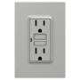 TOMA CORRIENTE DUPLEX US 2P+T 15A 127V GFCI COLOR ALUMINIO