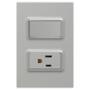 INTERRUPTOR SIM 10AX +TOM US 2P+T 15A COLOR ALUMINIO