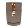 MACETA DE POLIPROPILENO REDONDA MEDIANA MOKA 16 CM CON AUTORRIEGO