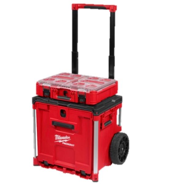 SET ORGANIZADOR DE HERRAMIENTA PACKOUT MILWAUKEE CON CAJÓN RODANTE Y ORGANIZADOR GRANDE