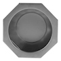 BOTE INTEGRAL LIGERO OCTAGONAL 12 X 10 CM PLATA