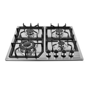 PARRILLA GAS LP Y NATURAL 60 CM ENCENDIDO ELECTRONICO PLATEADO