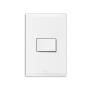 PLACA CON 1 INTERRUPTOR SENCILLO DE POLICARBONATO BLANCA