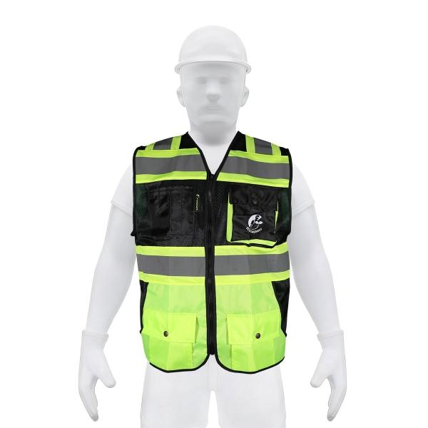 KIT CHALECO EJECUTIVO TALLA MD CON LENTE GURU PLATA