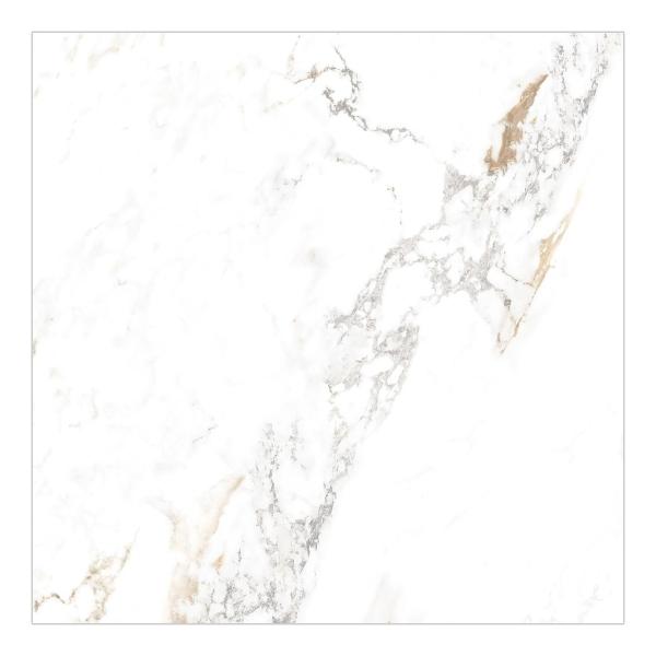 PISO CERÁMICO CONSTANZA 60.5 X 60.5 CM BLANCO TIPO MÁRMOL CAJA CON 1.83 M2