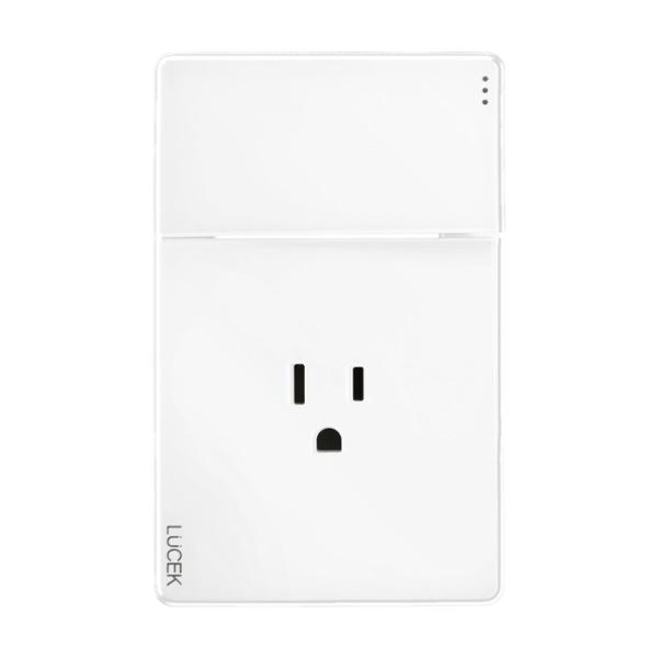 PLACA PLANA CON 1 INTERRUPTOR SENCILLO Y 1 CONTACTO DE 1.5 MÓDULOS GLASS BLANCO