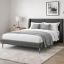 CABECERA KING SIZE DICASA MILAN GRIS OSCURO + BASE SLIM