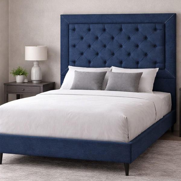 CABECERA INDIVIDUAL DICASA MARY AZUL + BASE CAMA SLIM