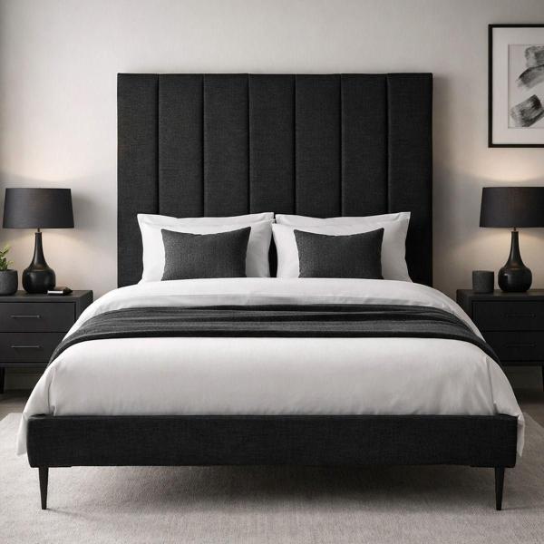 CABECERA INDIVIDUAL DICASA ARGOS NEGRO + BASE SLIM