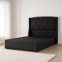 CABECERA MATRIMONIAL DICASA ZEFYR NEGRO + BASE CAMA