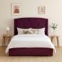 CABECERA QUEEN SIZE DICASA ZEFYR MORADO + BASE CAMA