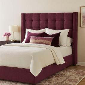 CABECERA INDIVIDUAL DICASA TITAN MORADO + BASE CAMA
