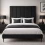 CABECERA MATRIMONIAL DICASA ARGOS NEGRO + BASE CAMA SLIM