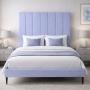 CABECERA QUEEN SIZE DICASA ARGOS LILA + BASE CAMA SLIM