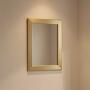 Espejo Rectangular Marco de Plastico Dorado 40x50cm