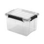 CAJA ORGANIZADORA TRANSPARENTE 32 L PLÁSTICO TAPA TRANSPARENTE ANTIHUMEDAD