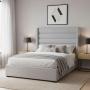CABECERA KING SIZE POLAR TAPIZADA GRIS CONTEMPORÁNEA ACOLCHONADA PARA RECÁMARA