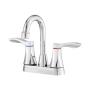 LLAVE MEZCLADORA PARA BAÑO DUOMANDO 4" NALA CROMO
