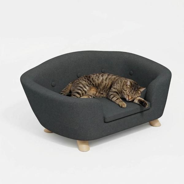 Sofá Cama para Mascotas con cojín extraíble Gris