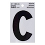 LETRA C REFLEJANTE NEGRO 7.62 X 6.5 CM