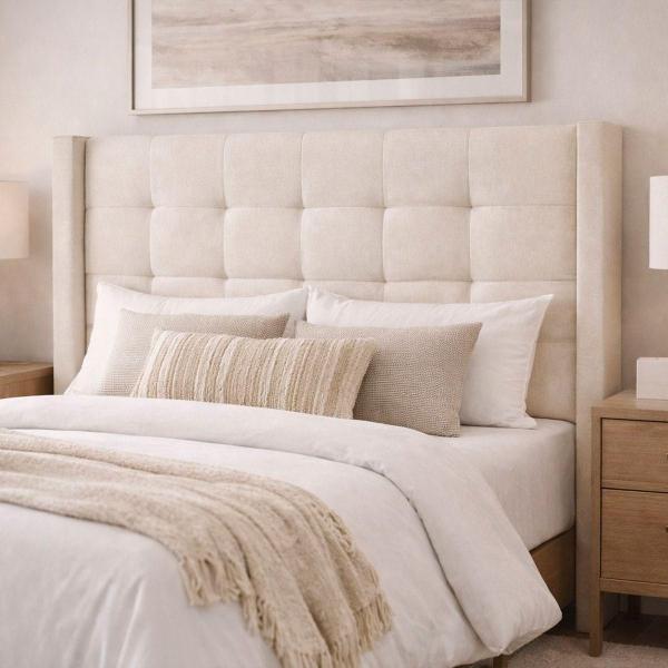 CABECERA KING SIZE DICASA TITAN COLOR CREMA