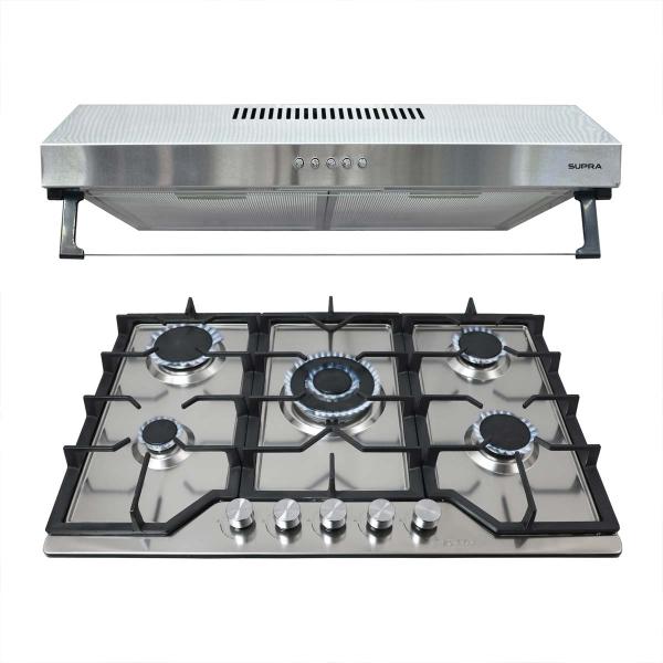 COMBO PARRILLA Y CAMPANA SUPRA 76 CM AVANTI ACERO INOX